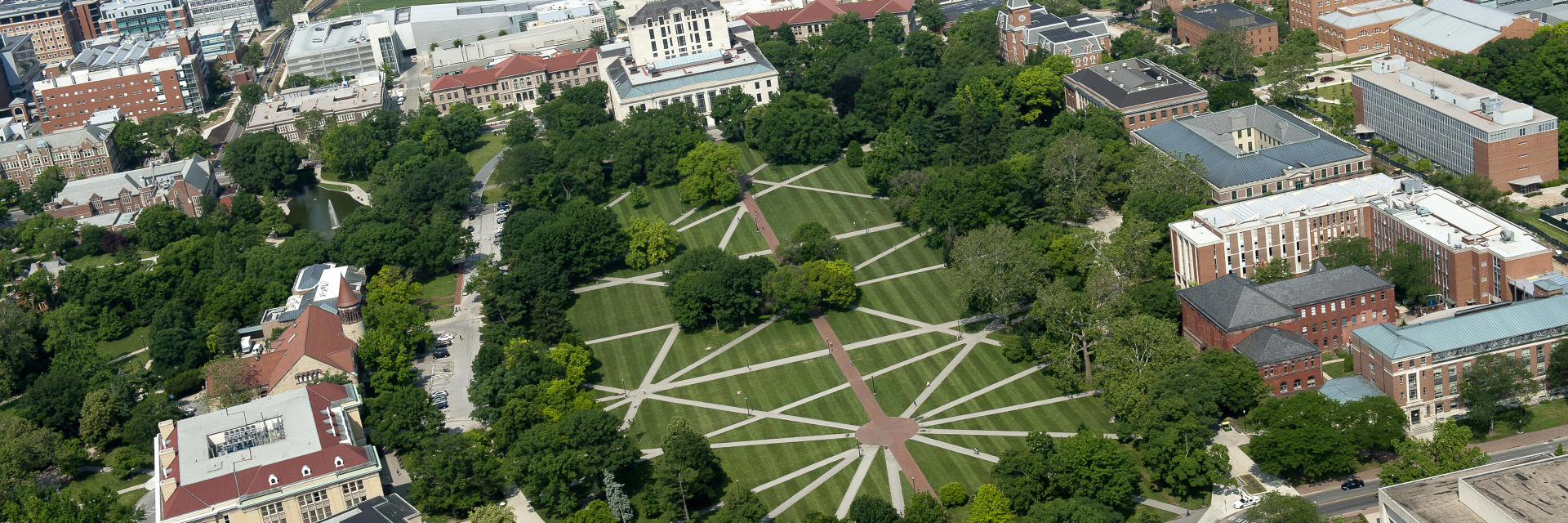 An aerial photo of the Oval