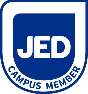 A blue crest with the wording JED Campus Member